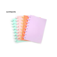 HARDWORK Individuelles DIY Macaron-Farbiges Ringbindung-Notizbuch mit Pilzklammern und Discbound-System