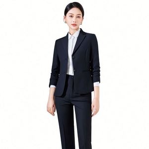 Traje de Pantalón para Mujer, Últimos Modelos de Trajes para Dama, Chaquetas y Pantalones para Boda, Conjunto de Trajes Formales de Negocios para Mujer, Elegante - Product Image 1