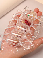 Vente en gros Mini boîte à bonbons transparente mignonne Boîte à bijoux en forme de bonbon Boîte à bijoux pour boucles d'oreilles et bagues Boîte à bijoux pour fête
