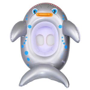 <span class=keywords><strong>Flotador</strong></span> Inflable de PVC con Forma de Tiburón para Bebés, Anillo de Asiento Portátil para Piscina de Verano - Product Image 2