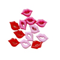 Vendita calda rosa rosso Flatback labbra planare Mouse Charms per unghie Art Slime abbellimento accessori per album di ritagli