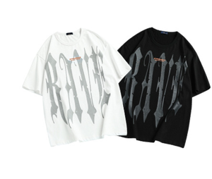 <span class=keywords><strong>T</strong></span>-<span class=keywords><strong>Shirt</strong></span> in cotone 100% di colore bianco nero <span class=keywords><strong>T</strong></span>-<span class=keywords><strong>Shirt</strong></span> Hip Hop stampa Unisex <span class=keywords><strong>T</strong></span>-<span class=keywords><strong>Shirt</strong></span> allentata - Product Image 5