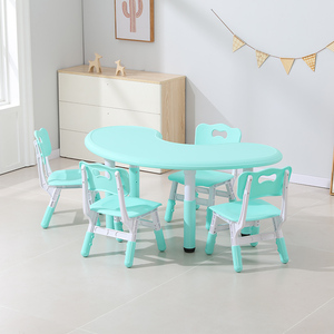 Ensemble table et chaise modernes réglables en hauteur pour enfants, sièges de bureau pour tout-petits, idéal pour l'école, la maternelle, la chambre et l'atelier - Product Image 1