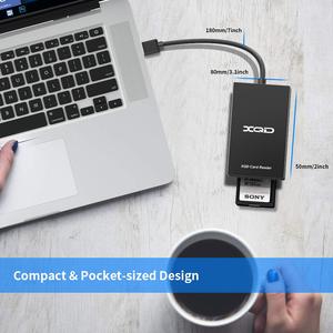 Lecteur de <span class=keywords><strong>carte</strong></span> mémoire USB Rocktek haute vitesse USB 3.0 double port <span class=keywords><strong>XQD</strong></span> pour ordinateur portable - Product Image 4
