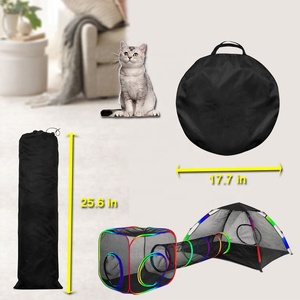 Parc 3 en 1 arc-en-ciel One Touch pour animaux de compagnie avec tunnel aire de jeux pour lapins chats furets petits animaux grands chats enclos - Product Image 2
