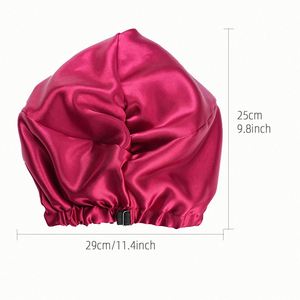 Bonnet double couche en pure soie pour femme, turban de nuit, bandeau pour cheveux, cadeau promotionnel - Product Image 2