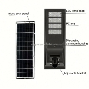 Lampadaire solaire LED tout-en-un en aluminium 60W 80W avec capteur, télécommande, étanche IP65, batterie et garantie de 5 ans - Product Image 3