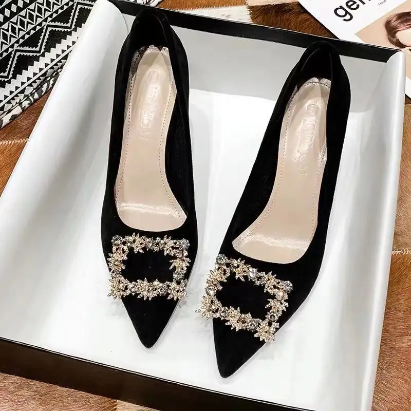 2022 new design women shoes fashion trend elegant ladies heel shoes