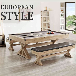 Vente d'usine 7ft 3 en 1 <span class=keywords><strong>table</strong></span> de <span class=keywords><strong>billard</strong></span> à manger en MDF multi-jeux avec long banc - Product Image 3