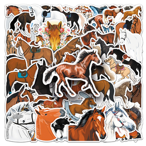 50 pezzi vendita di fabbrica Kawaii decorazione Graffiti cartoni animati adesivi a cavallo per bottiglia di computer portatile custodia adesivo - Product Image 1