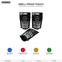 Schwarze Mylar-Beutel mit Klarsichtfenster Digitaldruck-Verpackung Wiederverschließbare Verpackungsbeutel Flexible Verpackungstaschen