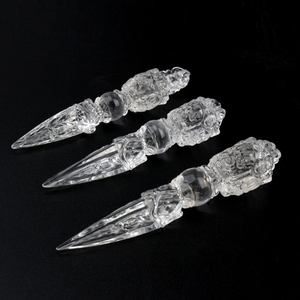 Cristal naturel sculpté à la main de qualité supérieure, cristaux de guérison, sceptre pharaon, Dorje Phurba, amulette - Product Image 5