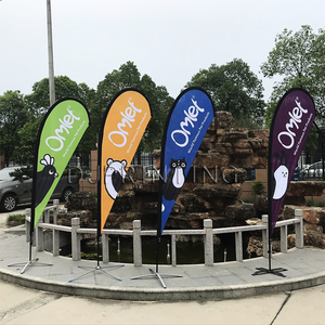 Bandera Publicitaria Personalizada en Forma de Lágrima, Impresión a <span class=keywords><strong>Doble</strong></span> Cara, con su Propio Logotipo/Diseño/Texto, Banderas Comerciales para Interiores y Exteriores, Playa - Product Image 3