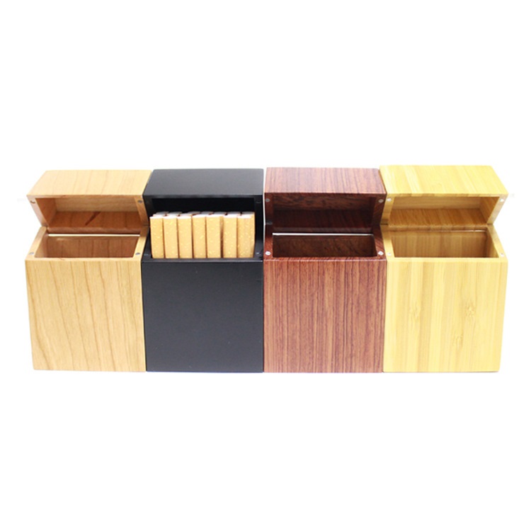 Новинка креативный деревянный портсигар с логотипом под заказ Магнитная Адсорбция раскладной портативный деревянный портсигар