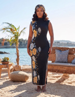 Nouvelle Robe Plissée Imprimée en Polyester Extensible et Élégante pour Femmes Africaines – Tenue Formelle Grande Taille 2026