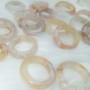 Natural Noble and Simple <strong>Jade</strong> Gemstone Ring <strong>Stone</strong> Sakura for Cherry Agate Rings Jewelry Women Decorations - Product Image 3