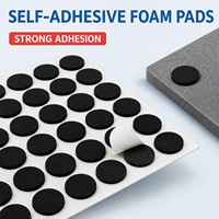 Coussin en mousse EVA auto-adhésif noir résistant à la friction et à la chaleur, adapté aux coussinets adhésifs plats, ronds et carrés