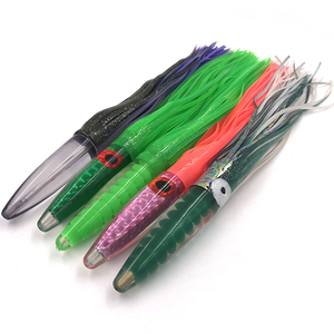 Oem 9 אינץ פלסטיק רך מלאכותי שרף ראש תמנונים טונה מרלין טרולים דיג מפתה - Product Image 1