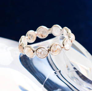 Anillo de Cuarzo Rutilado Dorado Natural Divine Strands con Plata de Ley 925, Anillo de Estilo Lujoso - Product Image 4