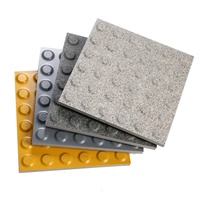 Dalles de pavage tactiles 300x300mm, 18mm d'épaisseur, surface mate antidérapante pour trottoirs, bandes de guidage au sol - Aide pour malvoyants