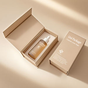 Bottiglia di olio essenziale smerigliato di lusso vuota unica bottiglia di vetro del siero cosmetico da 50 ml 60ml per olio per capelli con scatola e logo - Product Image 1