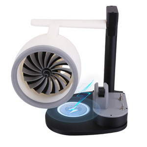 Nuevo Ventilador de Escritorio Creativo USB con Diseño de Turbina de Avión, Mini Ventilador JetFan con Carga Inalámbrica - Product Image 3