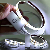 5V USB LED-Lichtstreifen 1M 2M Rosa / Eisblau / Warmweiß / Weiß / RGB 2835 TV-Hintergrundbeleuchtung Dekoration Lichterkette