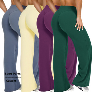 Pantaloni NCLAGEN a Gamba Dritta in Tessuto Ultra Morbido, Pantaloni da Yoga a Vita Media per <span class=keywords><strong>Donna</strong></span>, Sensazione Nuda per Palestra, Pilates, Corsa e Sport - Product Image 1