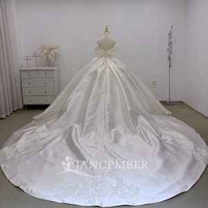 Lsjj160 Floral Lace Applique Ball Gown <b>Wedding</b> Dress Princess Elegant Ivory Bridal Gown Oem Factory Jancember - Product Image 2