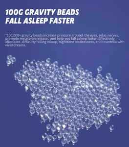 Weighted Luxurious Filled with Natural Mulberry Silk Fiber and Beads Soft Anti Wrinkle 19 momme Silk Sleep Gravity <strong>Eye</strong> <strong>Mask</strong> - Product Image 5