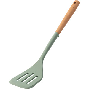 <span class=keywords><strong>Silicone</strong></span> Turners utensili da cucina manico in legno spatola pala fritta uova di pesce paletta spatola utensili da cucina - Product Image 5