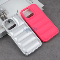 Logo personnalisé 2 en 1 impression antichoc doudounes veste en coton coque de téléphone pour iphone 16 15 16 12 13 14 15 pro max