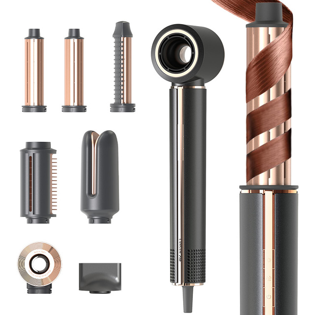 7 in 1 Hot Air Styler Multi Functional Styling Negative Ionic Hair Dryer Set Genuine Multi-Styler with Auto Wrap Curlers