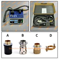Robinet de cuisine moderne et contemporain à tirette, à trou unique, en acier inoxydable brossé or, avec pulvérisateur chaud et froid