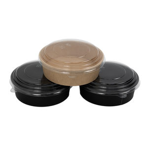 Bol en papier kraft biodégradable de qualité alimentaire, écologique, étanche, avec couvercle transparent pour salade et soupe - Product Image 4