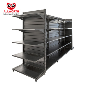 中国制造热卖耐用黑色金属展示架零售店超市吊船搁架单元 - Product Image 1