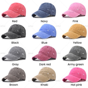 Bán Buôn 6 Bảng Điều Chỉnh Không Cấu Trúc Ripped Rửa Cotton Đau Khổ Cha <span class=keywords><strong>Hat</strong></span> Có Thể Điều Chỉnh Người Đàn Ông Phụ Nữ Bóng Chày Mũ Cổ Điển - Product Image 2