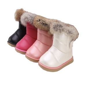 Bottes d'hiver chaudes et tendance en coton/PU, 4 couleurs, avec fermeture auto-agrippante, respirantes, imperméables, douces et antidérapantes - Product Image 1