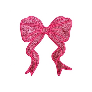 Parche grande de lentejuelas de hierro Mardi Gras Bow negro blanco Azul Rojo verde azulado brillo caliente para bordado camisa lado sombrero Decoración - Product Image 3