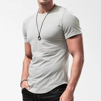 Kaos Lapisan Dasar Bermotif - Katun Murni Elastis Bergaya Sport Lengan Pendek Cepat Kering Bahan Mesh Bernapas Pas Badan