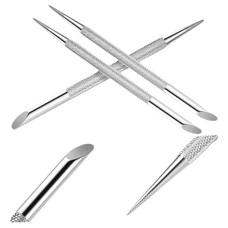 Stainless Steel Cuticle Pusher Dead Skin Push Remover For Pedicure Manicure Nail Art Cleaner Care Tool