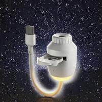 Lampe de nuit pour la décoration de la chambre à coucher, film remplaçable, alimentation USB, commande par bouton manuel, mini projecteur d'étoiles de la galaxie