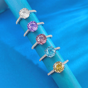 New 925 Sterling Silver Wedding <strong>Ring</strong> 2.5 Carat <strong>Millennium</strong> Cut Octagonal Zircon Stylish Gemstone Versatile Trendy Perfect Gift - Product Image 1