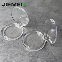 JIE MEI Pack vente à chaud tout clair D59mm fard à paupières Tube emballage vide rond Transparent Compact Power Case rouge à lèvres emballage