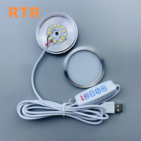 Lumière ronde USB 5V avec prise pour imprimante 3D, lumière de table 2/3/5W, lumière blanche chaude, lampe de nuit pour kit de lampe LED Bambu Lab 001