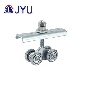 Industrial <span class=keywords><strong>Gate</strong></span> Door 38mm Gleit schienen rolle 4 Räder mit Platte für Box Rail Strut <span class=keywords><strong>Channel</strong></span> - Product Image 3