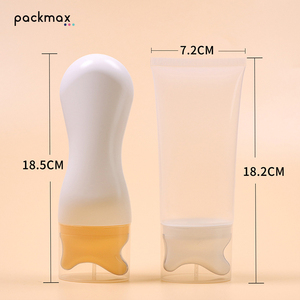 Tube de massage Gua Sha en forme de V – Tube souple en plastique PE avec rouleau en silicone pour crème raffermissante du cou et lotion corporelle - Product Image 4