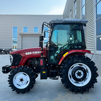Traktor Mini Pertanian Diesel 80HP 4WD Kompak dengan Kemudi Hidrolik PTO untuk Pertanian
