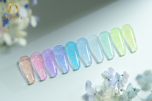 एक बोतल डरोई हेमा मुक्त छाया में 211 रंग ग्लिटर जेल बिल्डर नाखून जेल तरल - Product Image 6