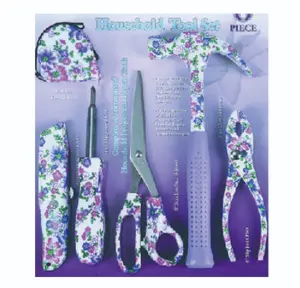 Оптовая продажа, качественные женские садовые крафт-инструменты, набор инструментов фиолетового цвета
